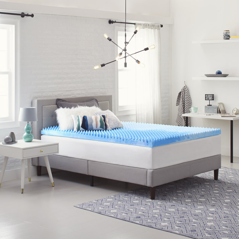 Comfort Revolution Convoluted 4 Gel Memory Foam Mattress Topper Reviews Wayfair