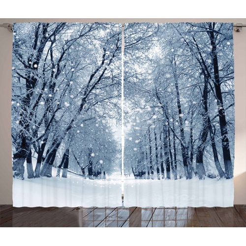 Winter Pencil Pleat Blackout Thermal Curtains East Urban Home Dimensions per curtain: 260cm H x 140cm W