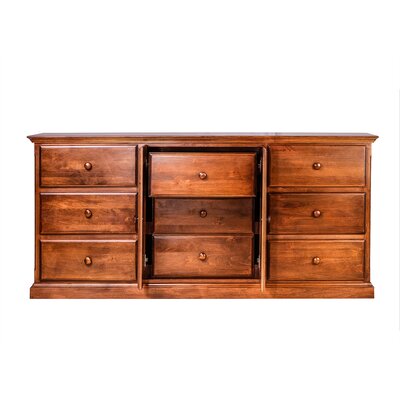 Montano 9 Drawer Dresser Loon Peak Color Golden Oak