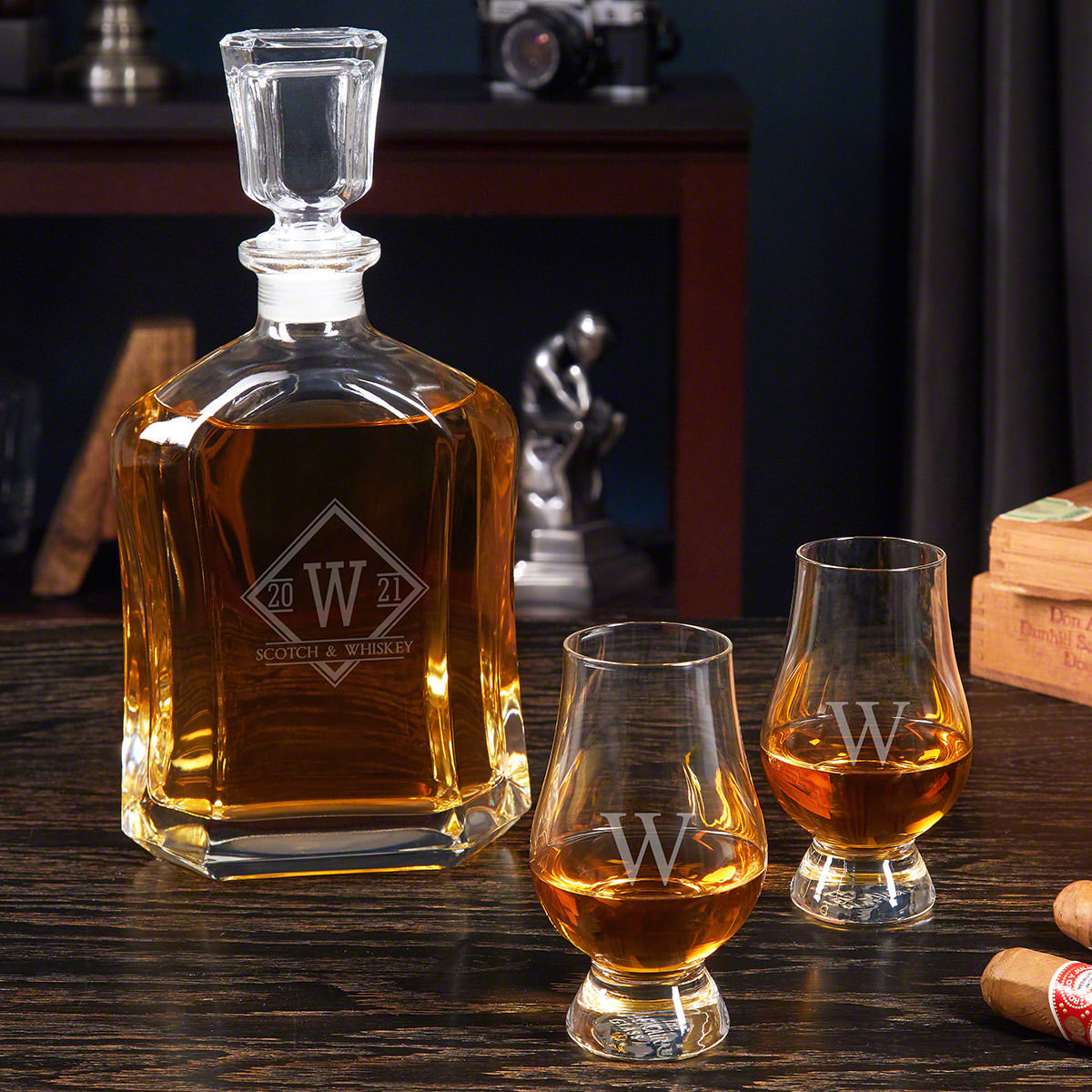 East Urban Home Coltrane Argos Bourbon 3 Piece Whiskey Decanter Set Wayfair