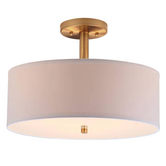 Gamero 2 Light Shaded Drum Flush Mount Reviews Allmodern