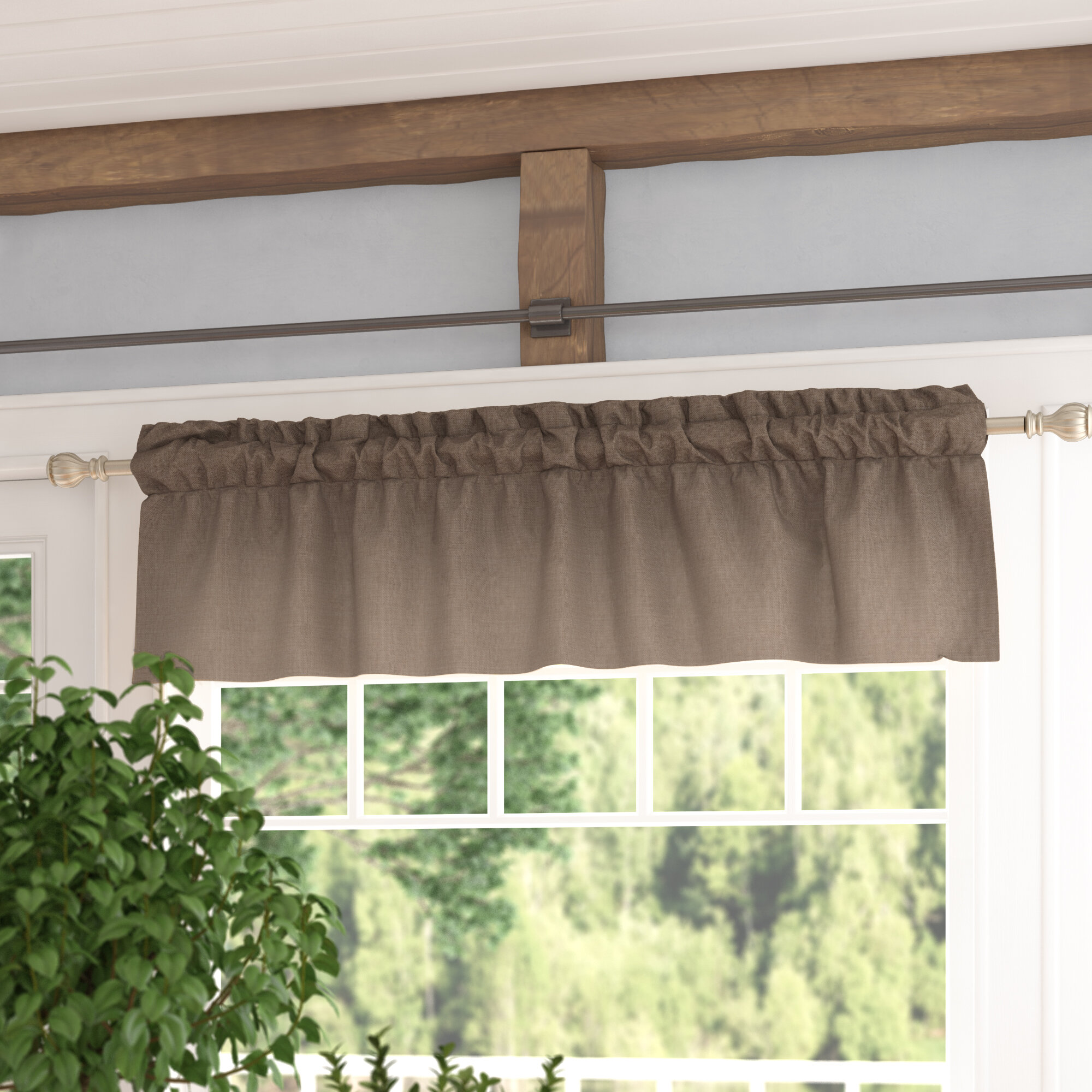 Brown Valances Kitchen Curtains Youll Love In 2021 Wayfair