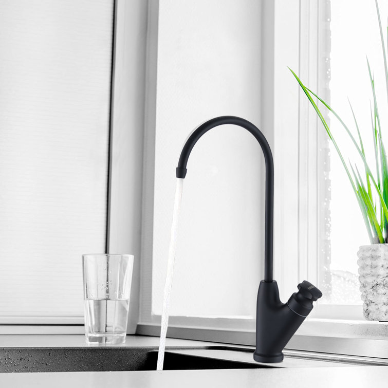 Kitchen Water Filter Faucet Matte Black Finish Lead-Free Drinking Water  Faucet