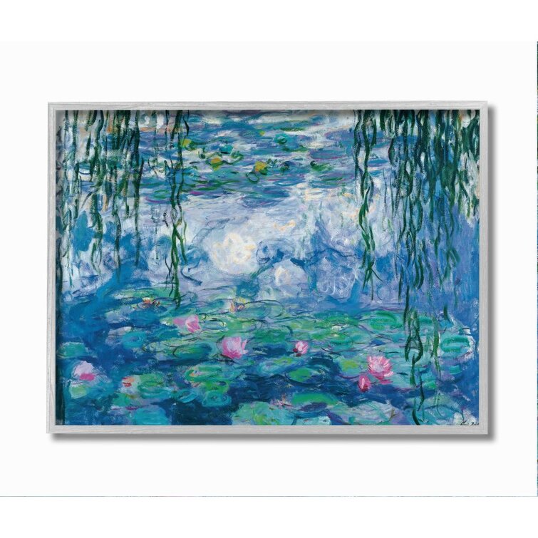 Stupell Industries Classic Water Lilies Painting Monet Pond Detail By Claude Monet Painting Wayfair