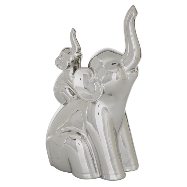Pachyderm Statue Sculptur Ernie Elephant Shelf Sitter Figurine Hand Paint Cute 