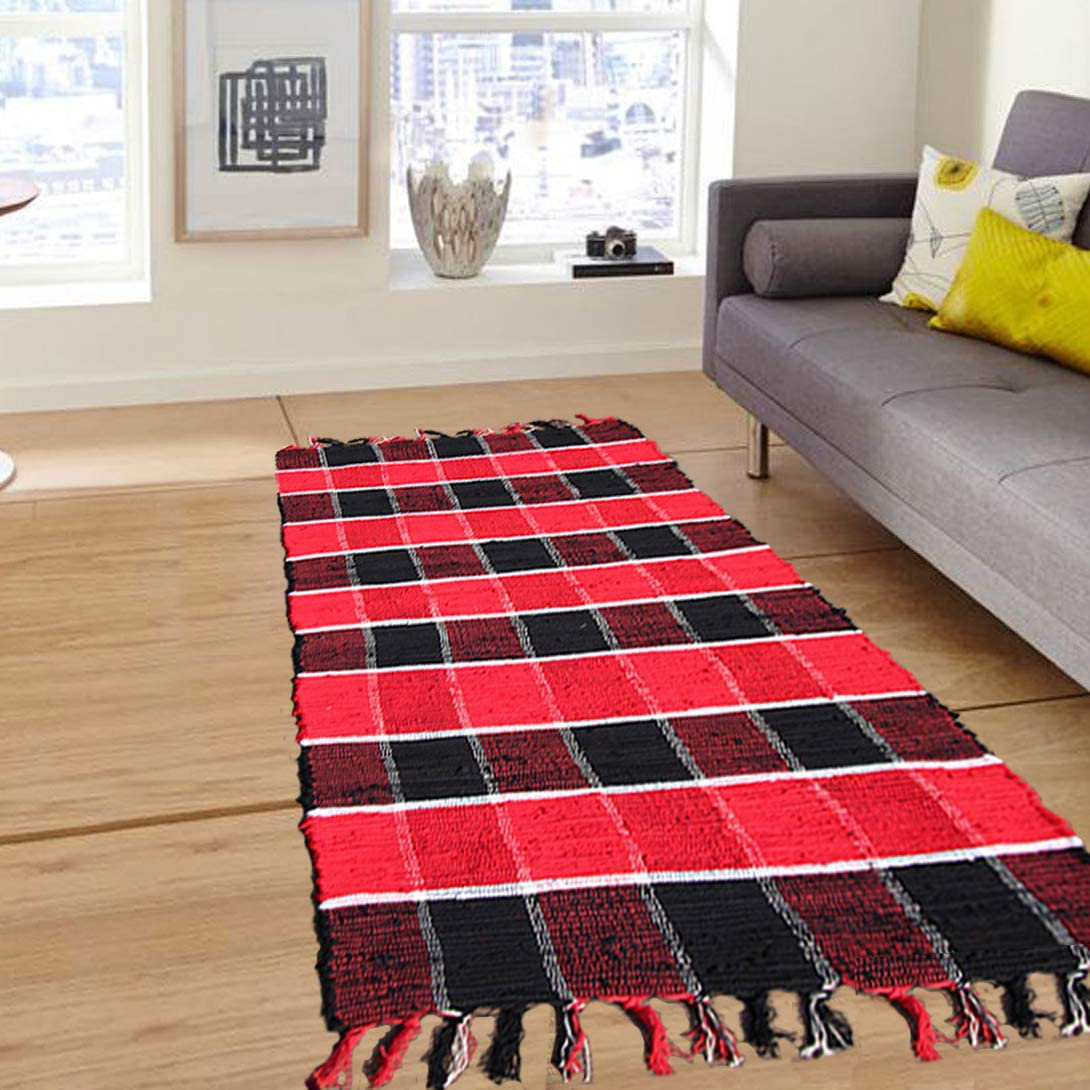 Rugs Area Rug Living Room Carpet Flooring Mat Chindi Hand Woven Bedroom Boho Mat 