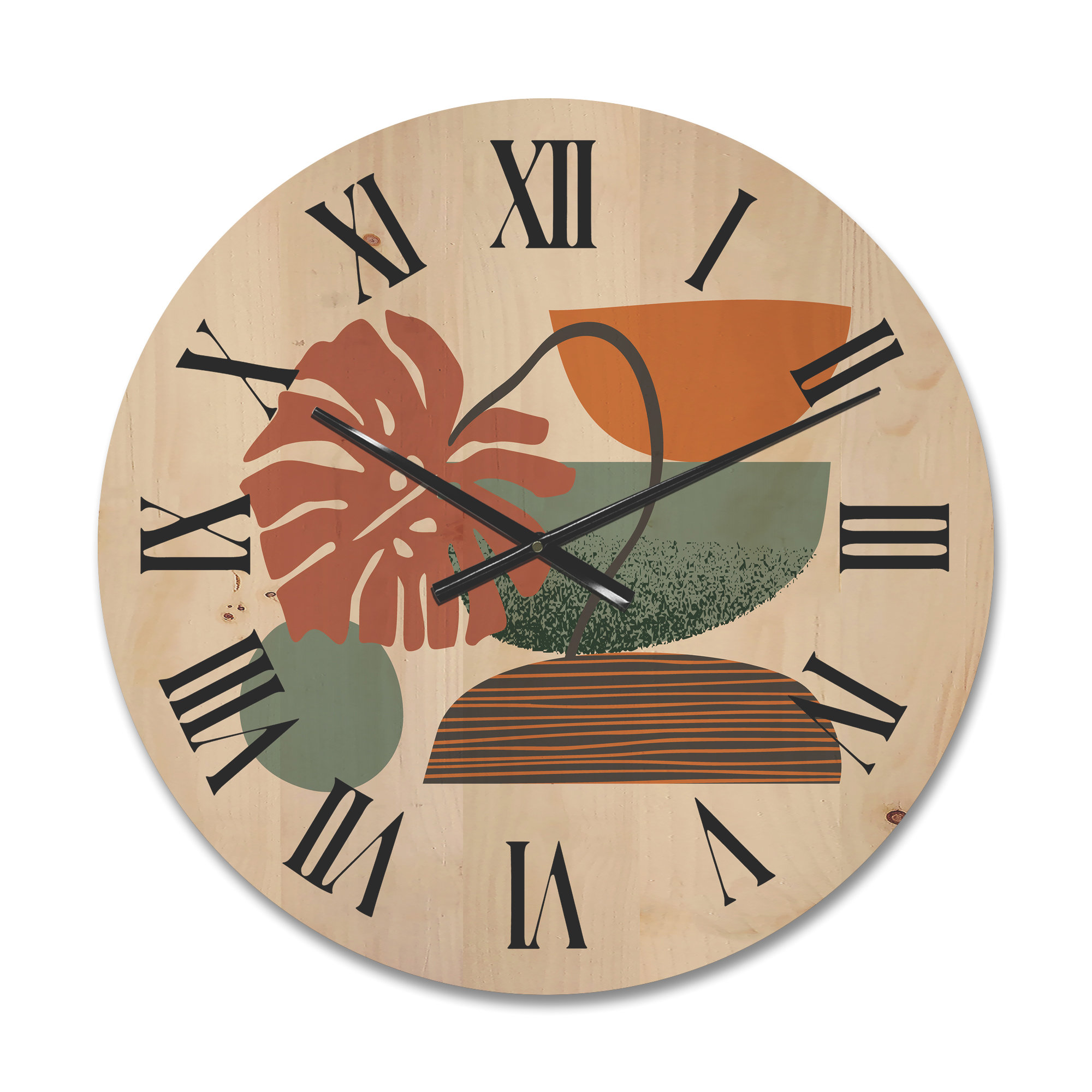 East Urban Home Solid Wood Wall Clock Wayfair