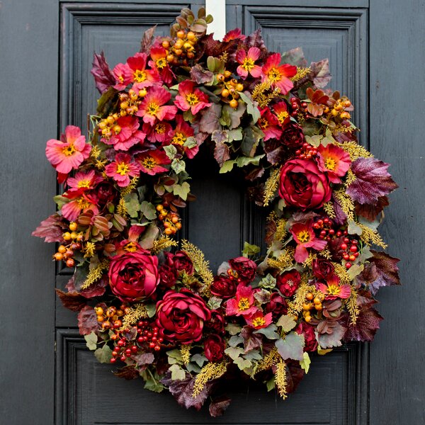 Wildflower Wreath Everyday Wreath Fall Wreaths for Front Door Fall Door Decor Wreath for Door or Mantle