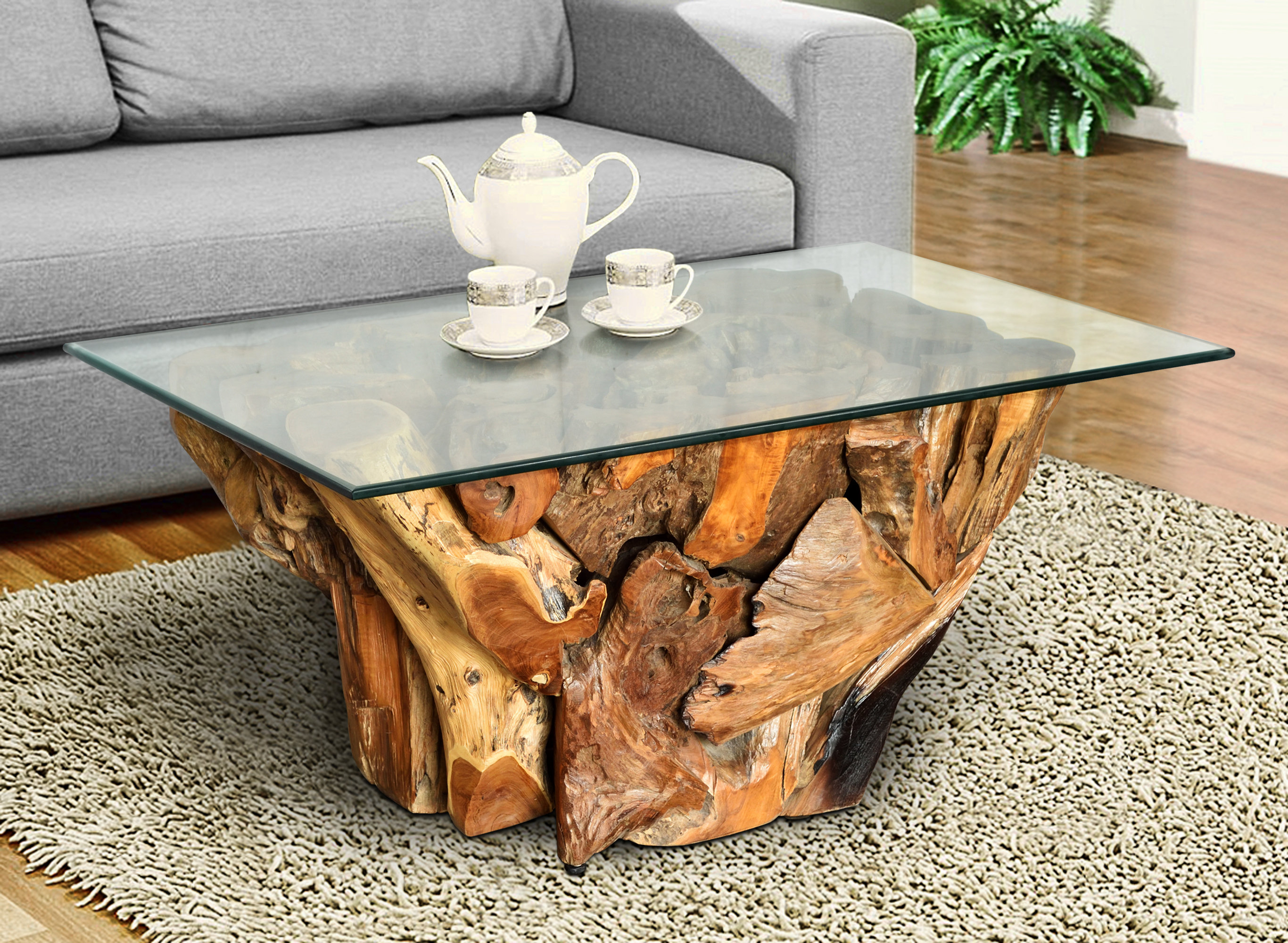 Foundry Select Bozeman Solid Wood Pedestal Coffee Table with Storage
