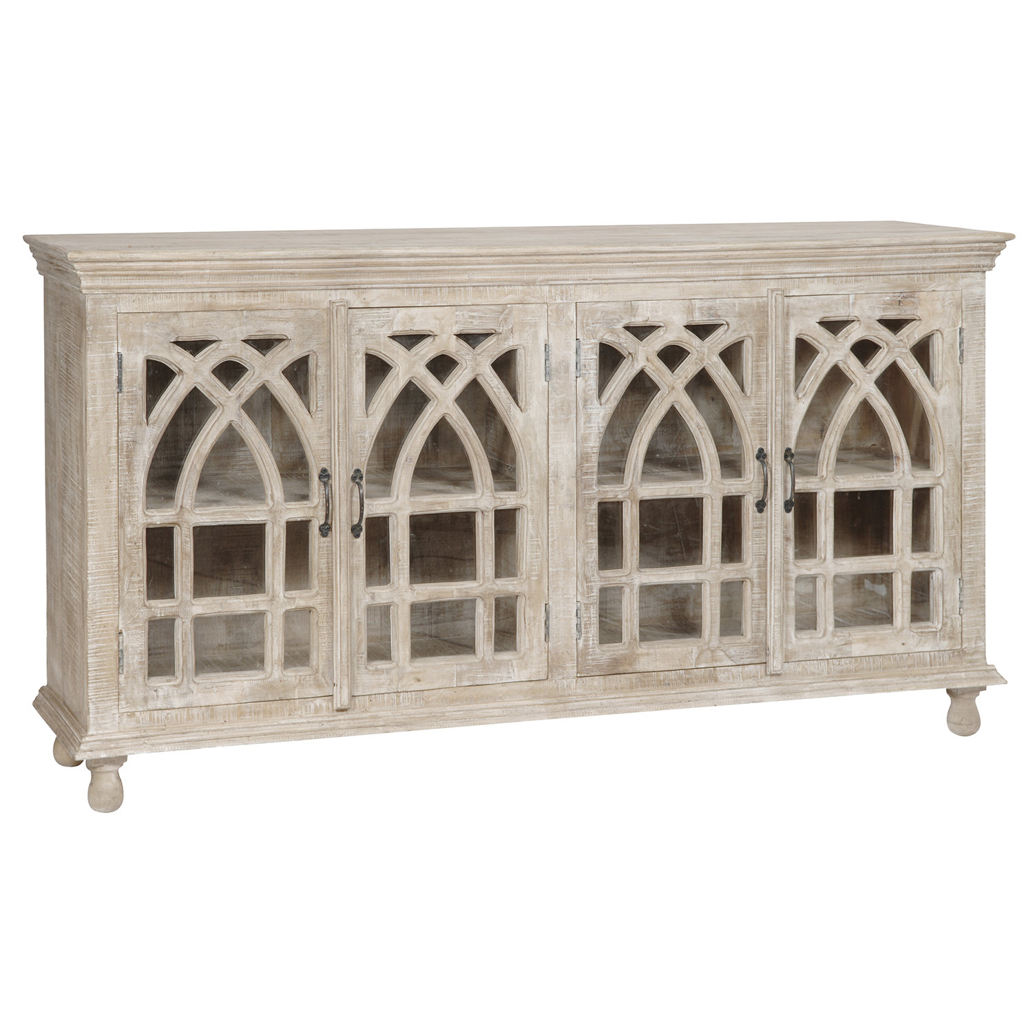 Eligah Mango Wood Cathedral Design Tall 4 Door Accent Cabinet Eligah Mango Wood Cathedral Design Tall 4 Door Accent Cabinet Reviews Joss Main
