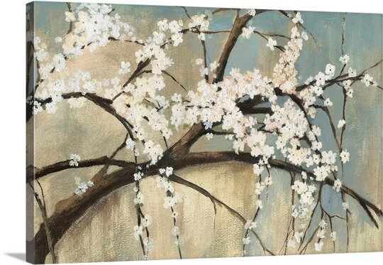 Cherry Blossoms Gallery Wrapped Canvas Wall Art You Ll Love In 2020 Wayfair