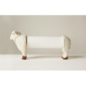 Casual Country Sheep Resin Free-Standing Paper Towel Holder