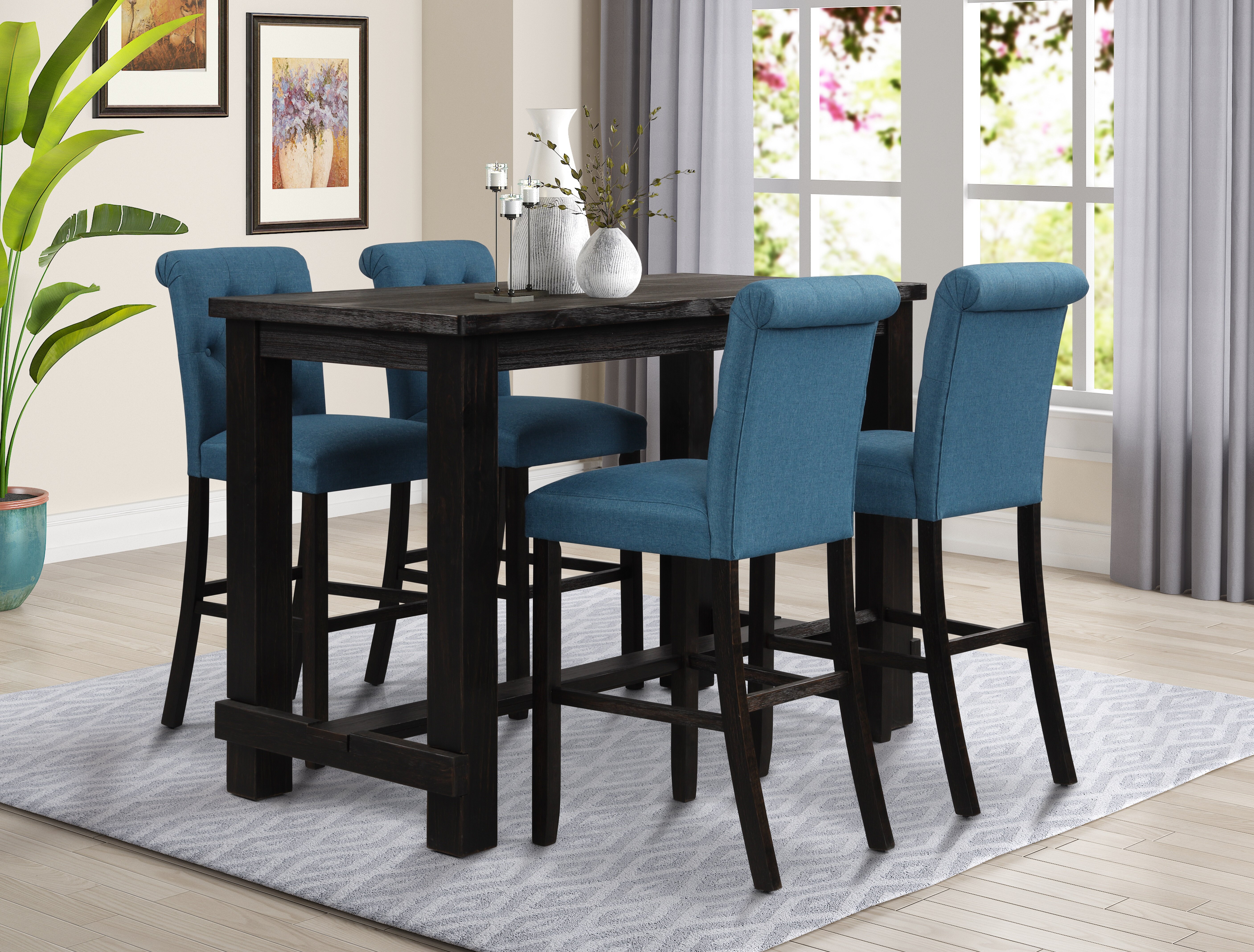 5 piece bar height table set