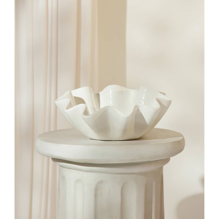 ruffle ceramic bowl