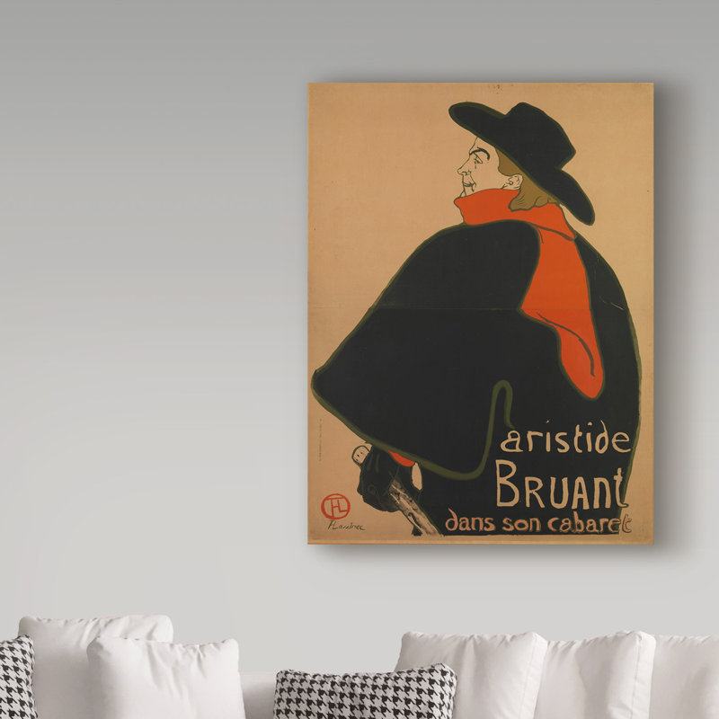 Trademark Art Aristide Bruant At His Cabaret Oil Painting Print