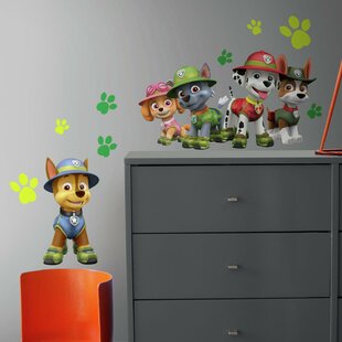 Paw Patrol Chase Marshall Wall Crack Kids Boy Girls Bedroom Decal Sticker Gift 