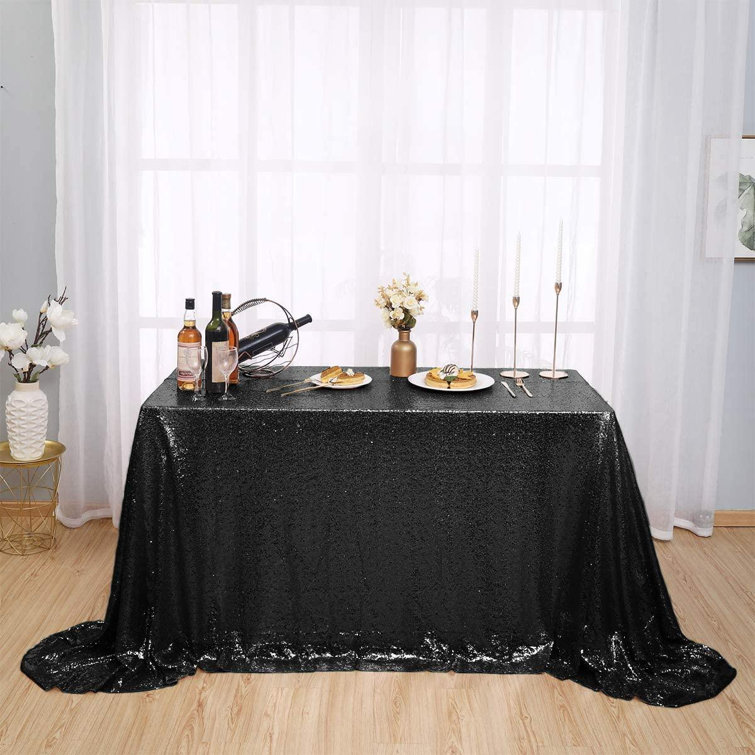 Rectangle Sequin Glitter Tablecloth Sparkly Table Cloth Cover Wedding Party 