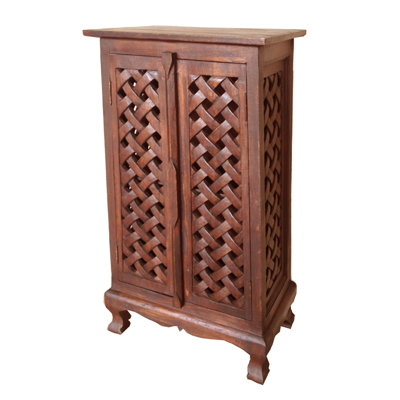 Hartlepool Lattice 2 Door Accent Cabinet World Menagerie Door Accent Cabinet World Menagerie