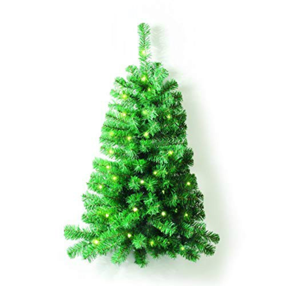Wall Mounted 3 Ft Green Artificial Christmas Tree With 50 Clear White Light Wall Mounted 3 Ft Green Artificial Christmas Tree With 50 Clear White Light