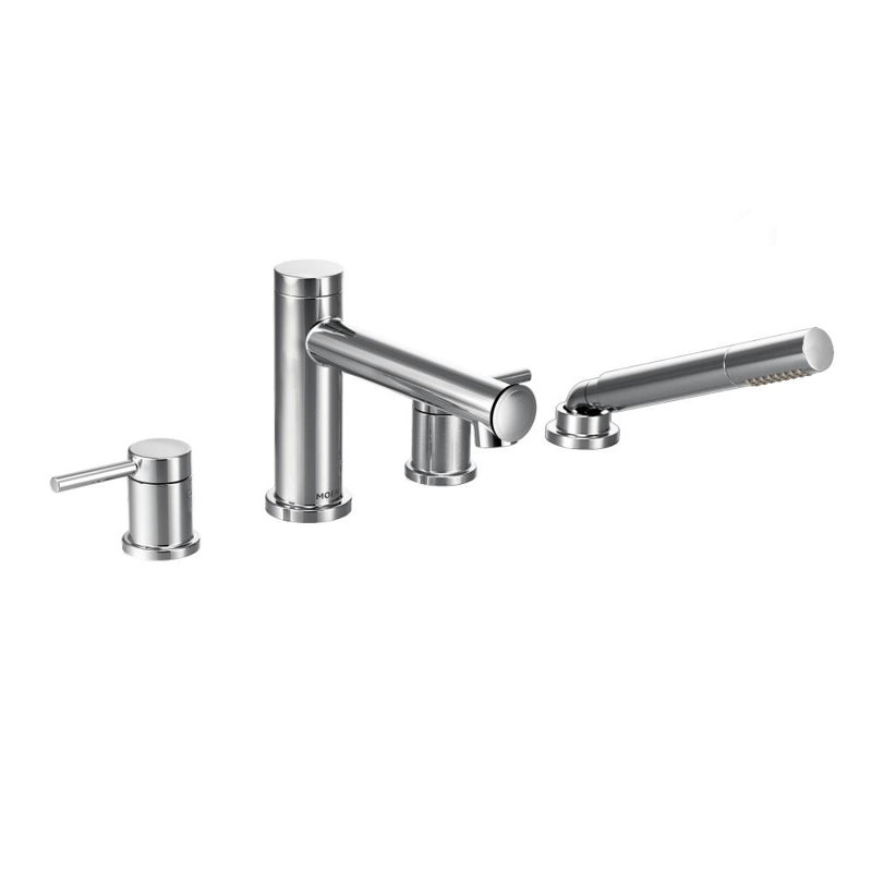 T394bn Moen Align Two Handle Deck Mount Diverter Roman Tub Faucet