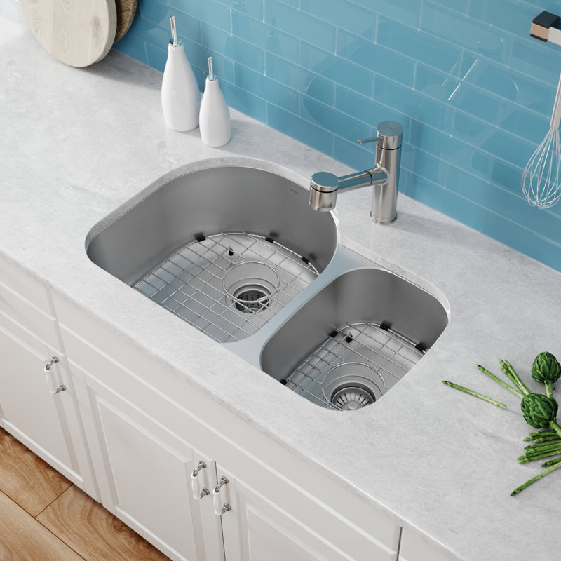 Kbu21 Kraus 29 L X 19 W Double Basin Undermount Kitchen Sink