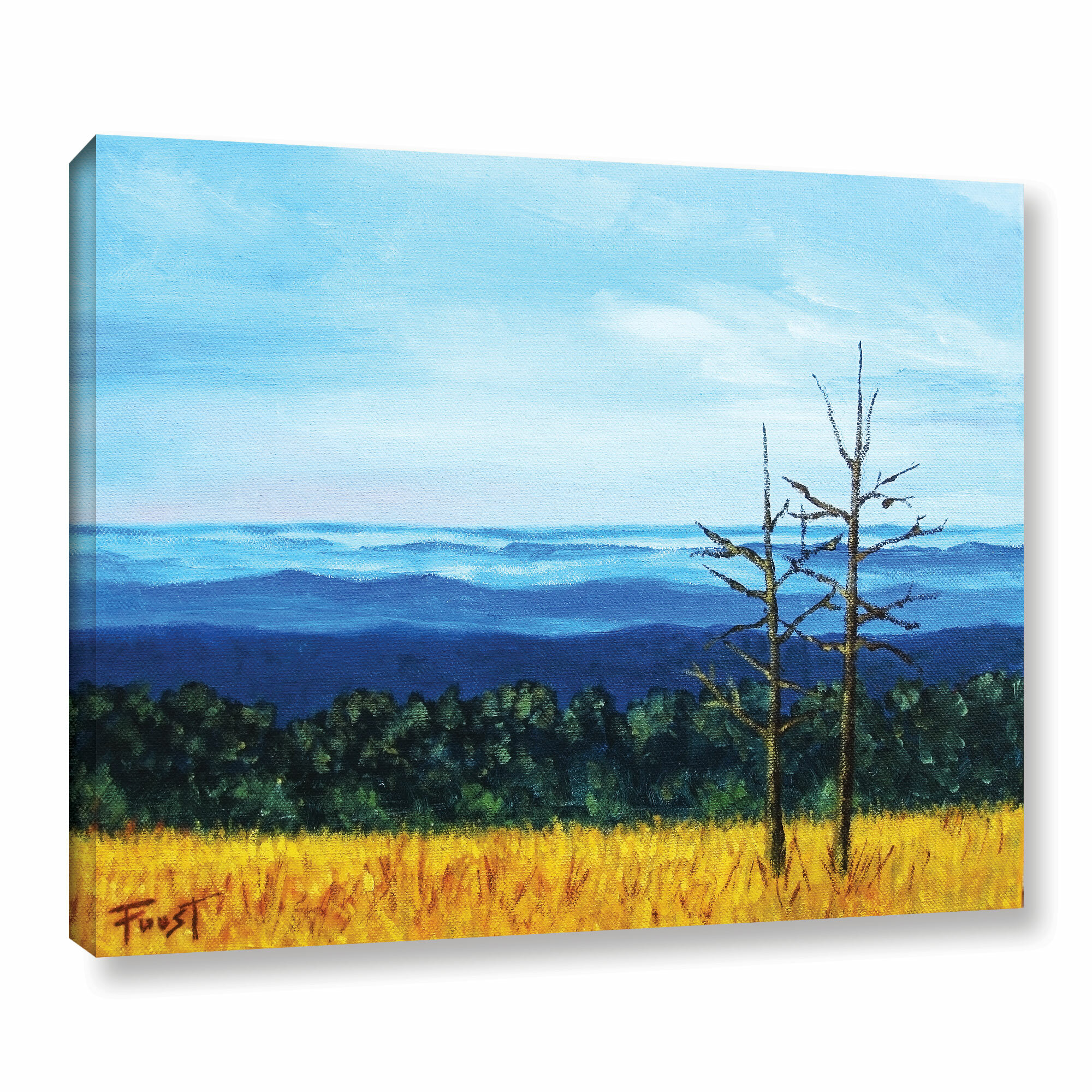 36 x 72 ArtWall Gene Fousts Hillside 3 Piece Gallery-Wrapped Canvas Set 