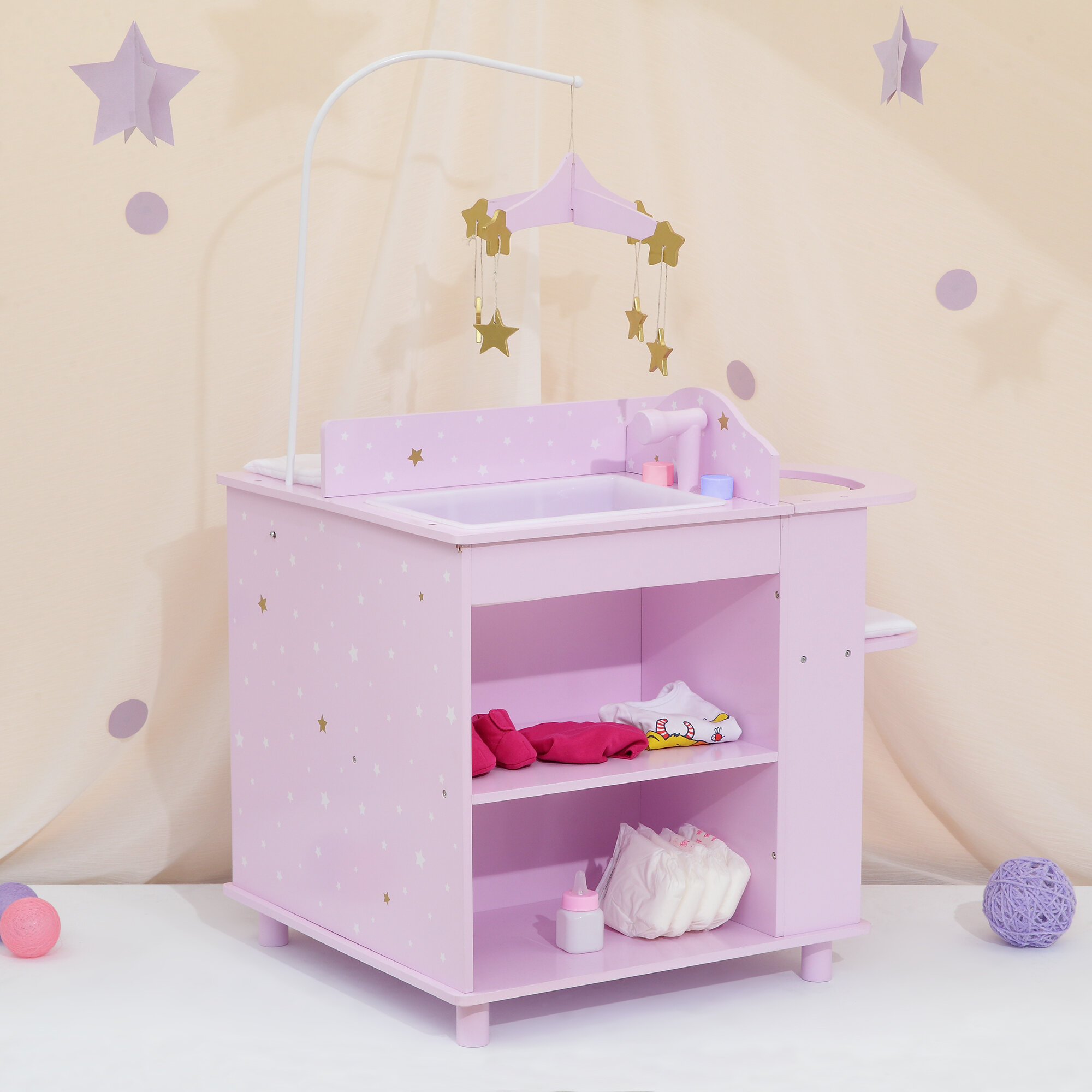 doll changing table station