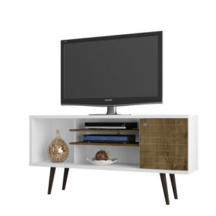 Modern Contemporary White Lacquer Tv Stand Allmodern Quickview