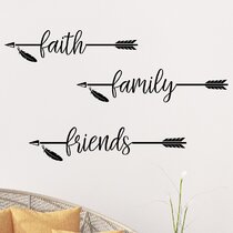 Faith Family Friends Wood Black Wall Arrow Set 