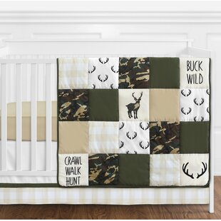 crib bedding sets for boys 4 piece woodland set for baby boy rustic nursery decor