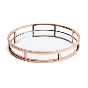 Round Polished copper Serving Tray