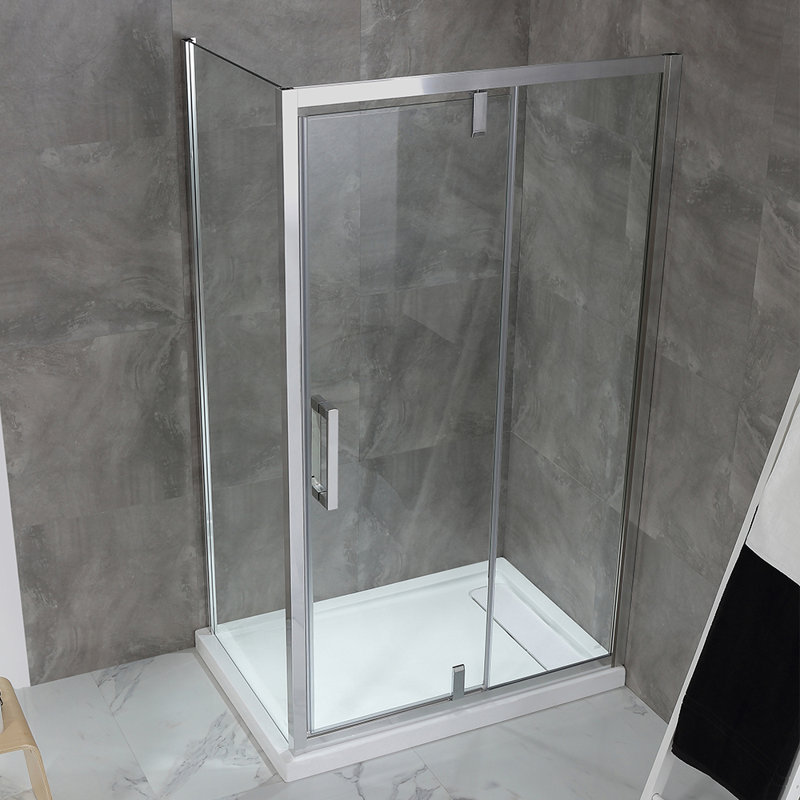 Ove Decors 46 19 W X 78 75 H Pivot Framed Shower Door Wayfair