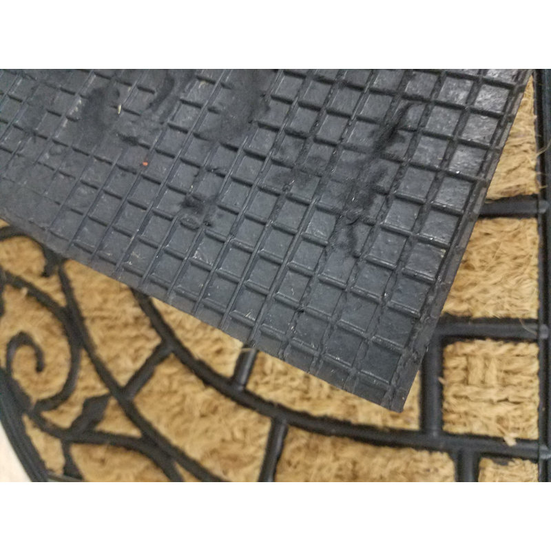 Evideco Sheltered Half Round Harry Braided Coir Coco Rubber 24 In