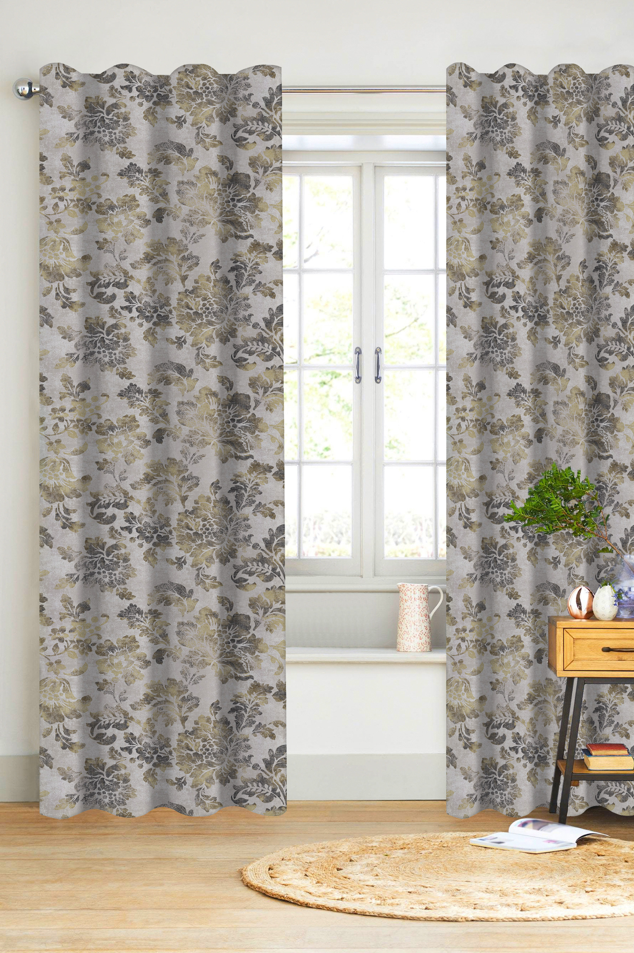 Fleur De Lis Living Mildenhall Organic Cotton Drapery Floral Semi