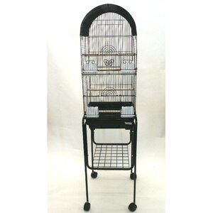 Tall Round 4 Perch Bird Cage with Stand