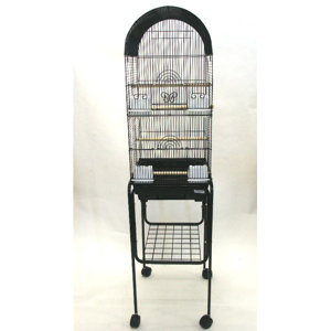 Tall Round 4 Perch Bird Cage with Stand