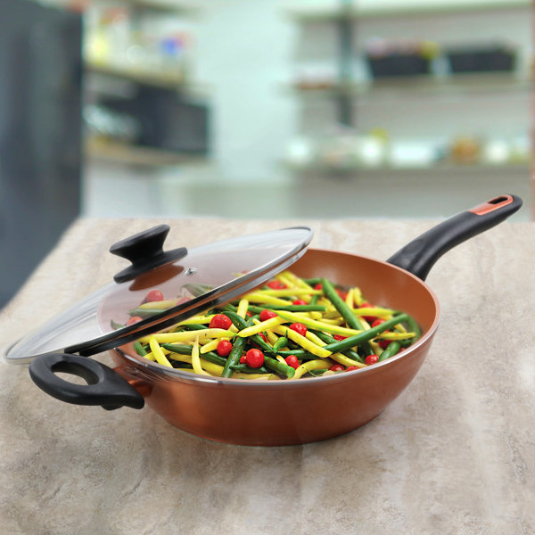 Gibson Home 3 Qt Cuisine Ceramic Non Stick Saute Pan With Lid Wayfair