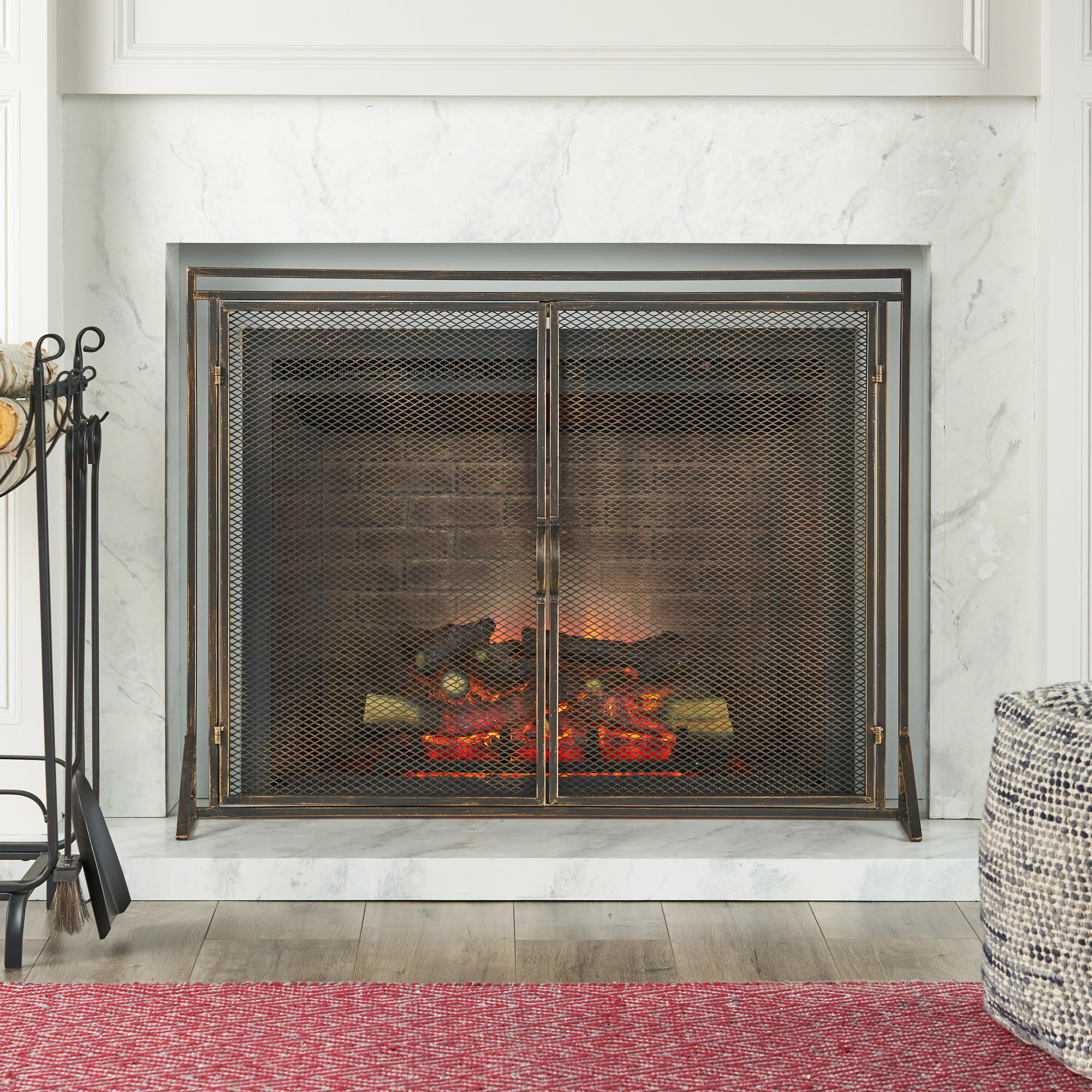 Fireplace screens contemporary