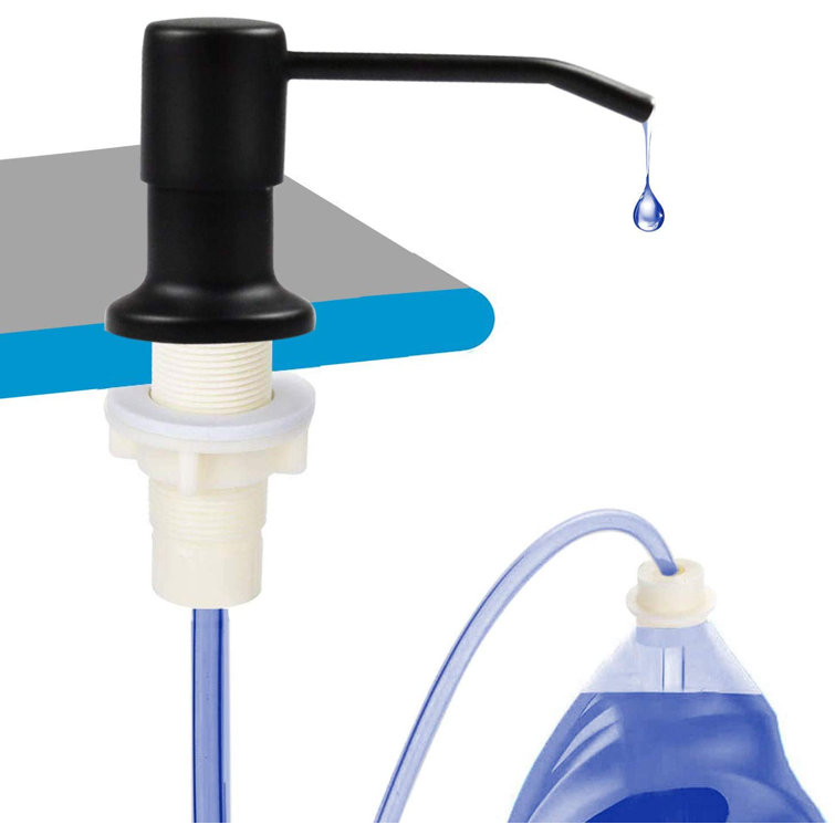 Dish Soap Dispenser For Kitchen Sink (Brushed Nickel), Countertop Water  Pump With 47â No-Spill Extension Tube Kit Design For Kitchen Bathroom,  Refill ...