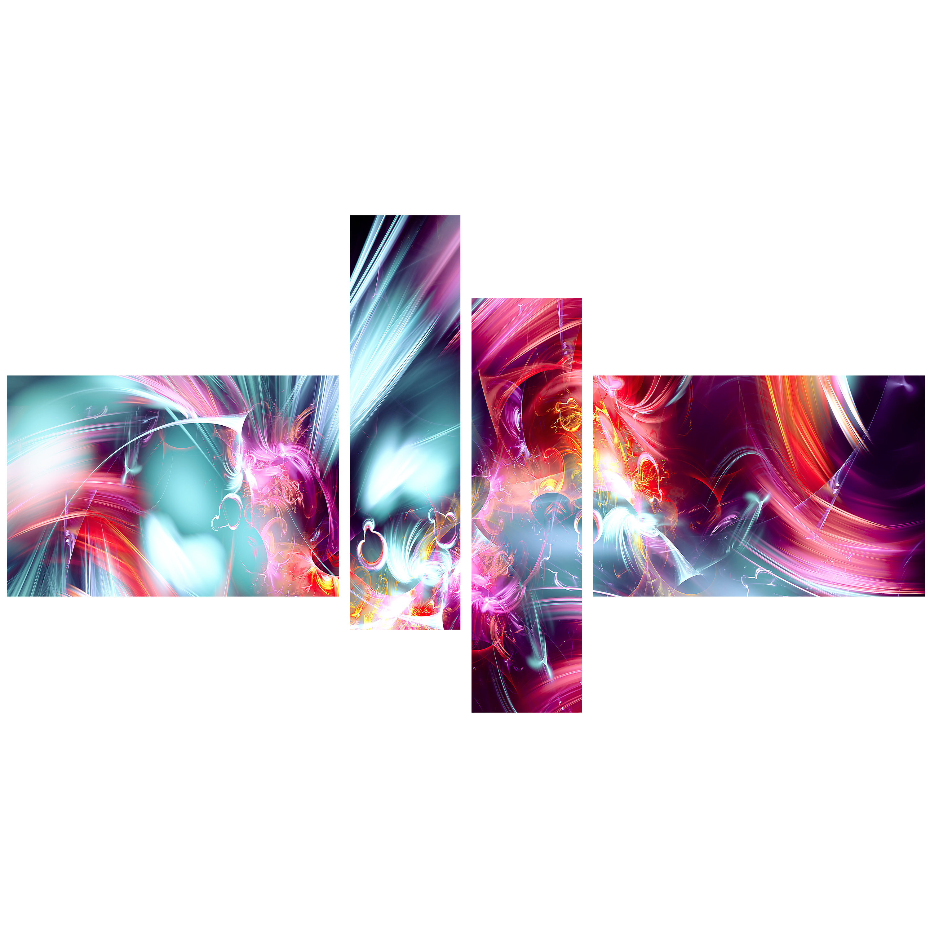 Designart Take Me Over 4 Piece Painting Print On Wrapped Canvas Set Wayfair