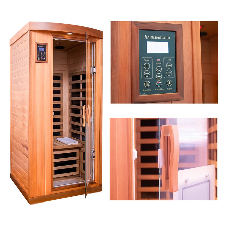 Berucht Handschrift Intensief Somubi 2 - Person Indoor Bluetooth Compatible FAR Infrared Sauna in Cedar |  Wayfair