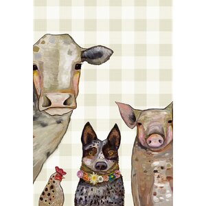 Cattle Dog and Crew Cotton Dishcloth