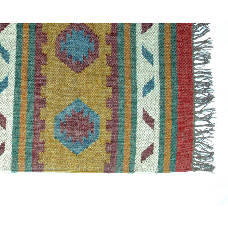 Isabelline One Of A Kind Filip Hand Knotted Red Green Yellow 4 X 6 Area Rug Wayfair