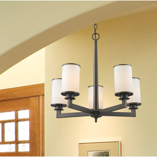 Go to store & view more images Crumley 5-Light Shaded Chandelier by Breakwater Bay