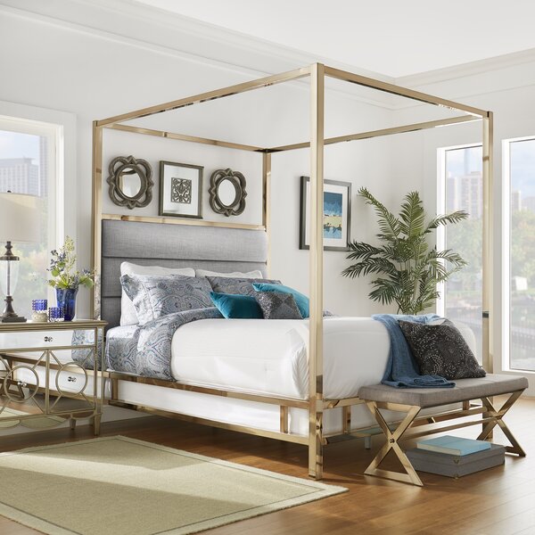 Mercury Row® Pettaway Low Profile Canopy Bed & Reviews | Wayfair