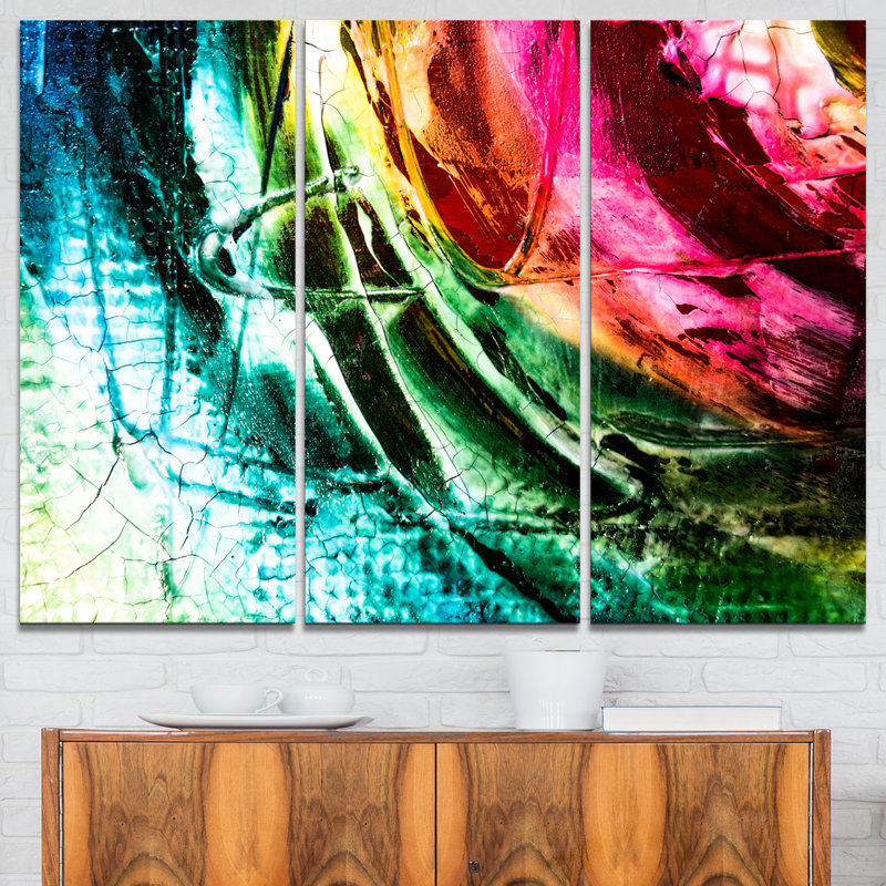 Designart Abstract Buddha Buddhism 3 Piece Graphic Art On