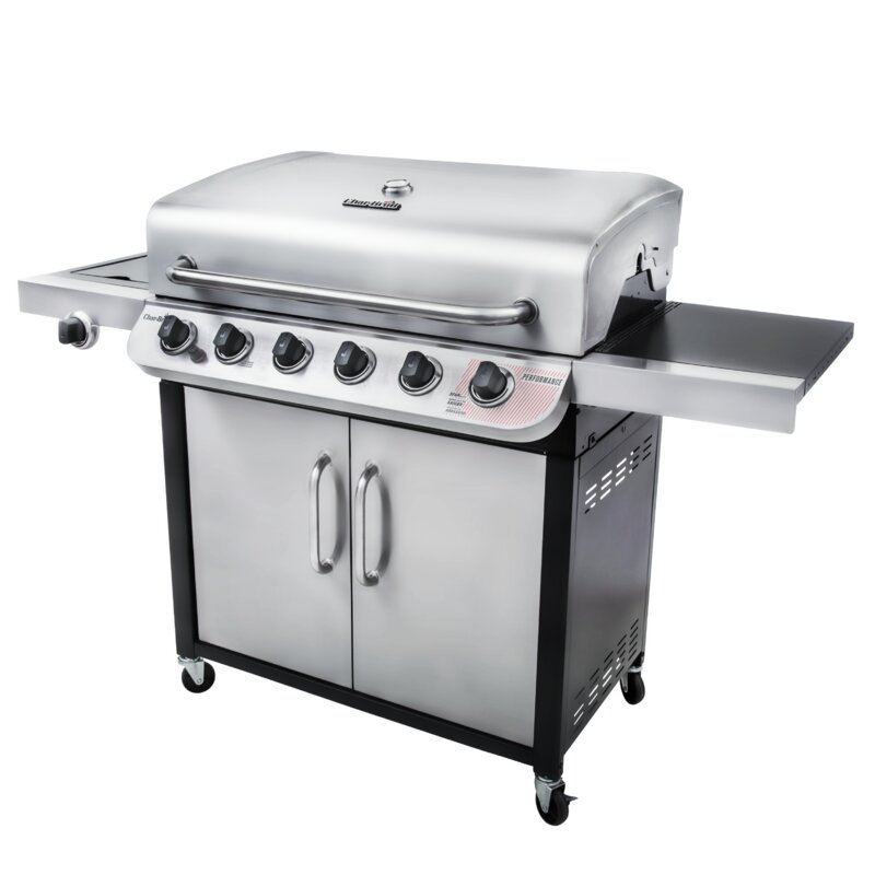 CharBroil Performance Series 6-Burner Propane Gas Grill with Side ...