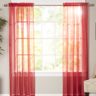 Maroon Sheer Curtains Wayfair