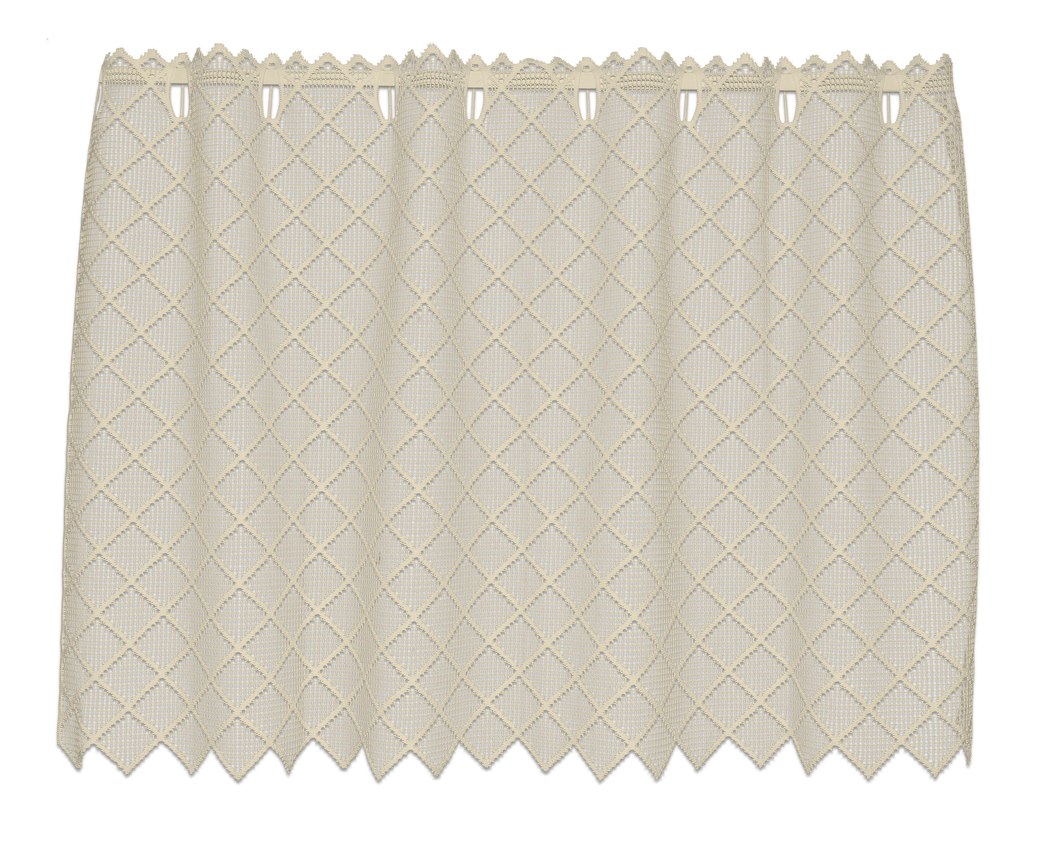 August Grove Kilmarnock Filet Crochet Tier Cafe Curtain Wayfair