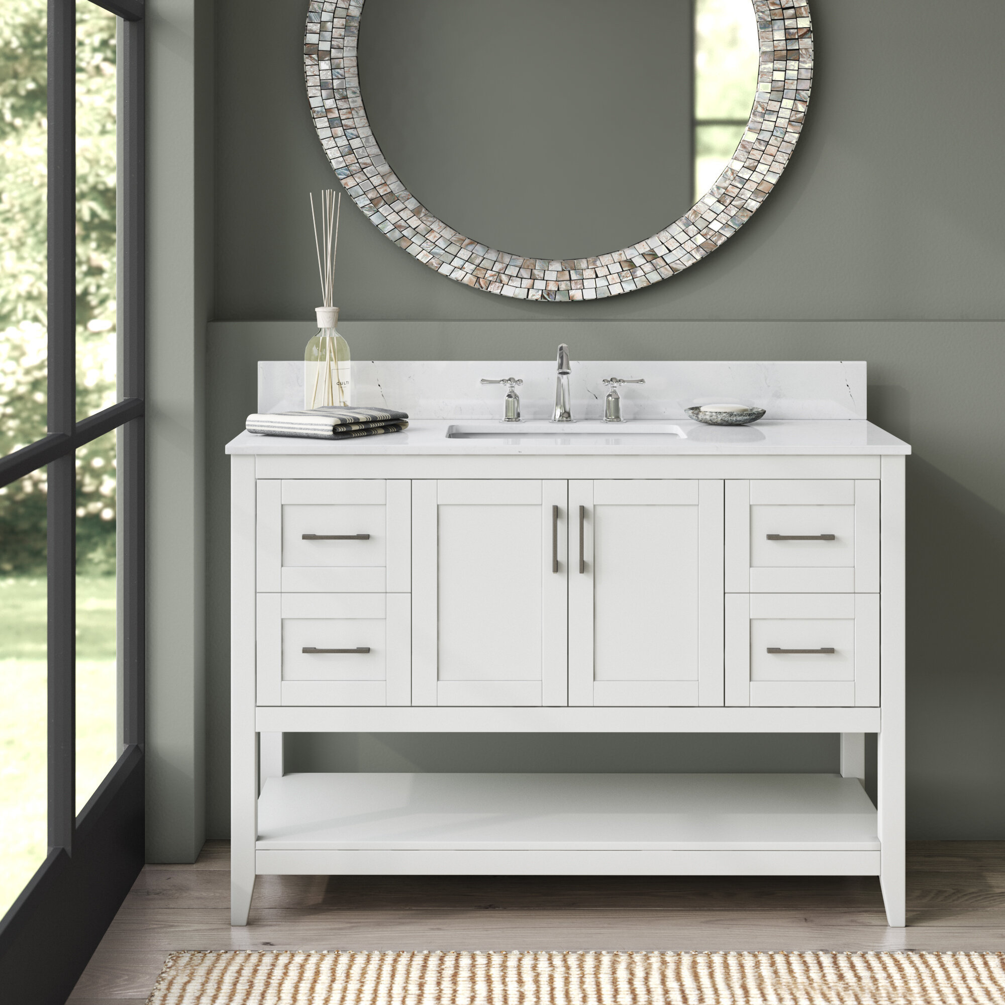 Longshore Tides Fasano 48'' Free-standing Single Bathroom Vanity with ...